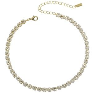 SAMFA STYLE Marquis Diamond Choker, Gold